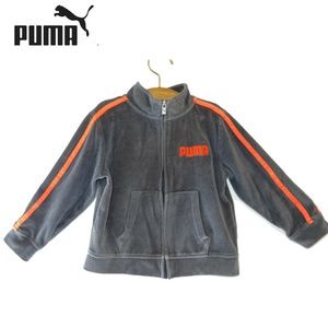 Puma Child Kid Boy Zipper Hoodie Size 4Velvet Grey